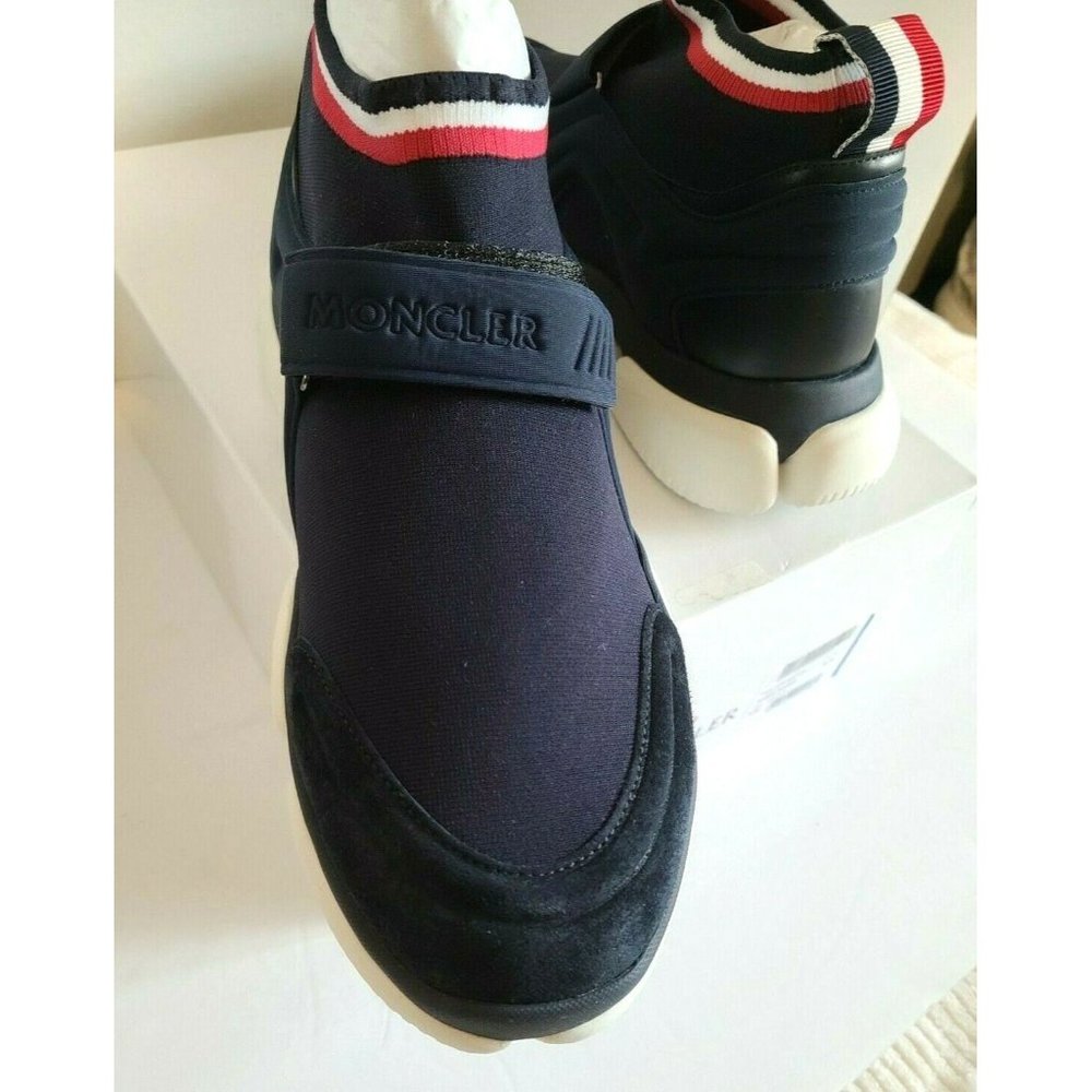 Moncler's Baktha Scarpa Stretch Sneaker with a knitted sock-like upper sz 44